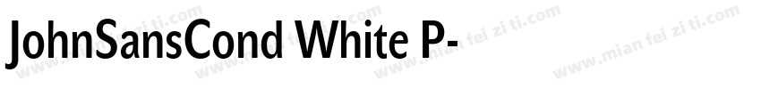 JohnSansCond White P字体转换